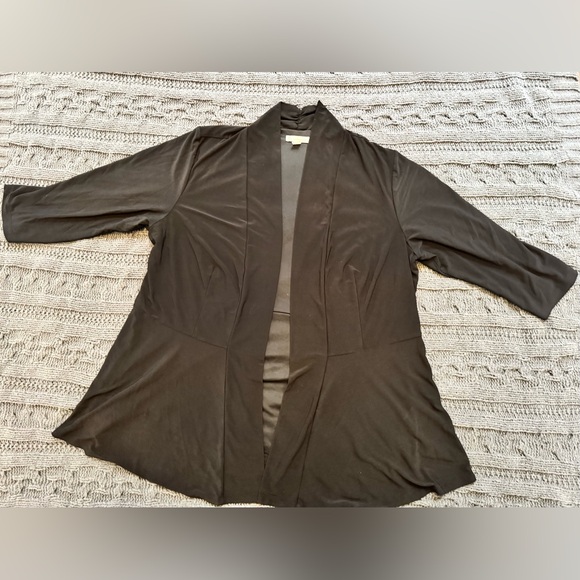Dress Barn Jackets & Blazers - Dress Barn Elegant Black Open Front Cardigan (Women's Plus Size 2X)